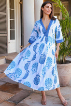 Load image into Gallery viewer, Celina Dress Blue/White

