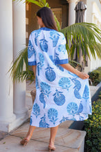 Load image into Gallery viewer, Celina Dress Blue/White
